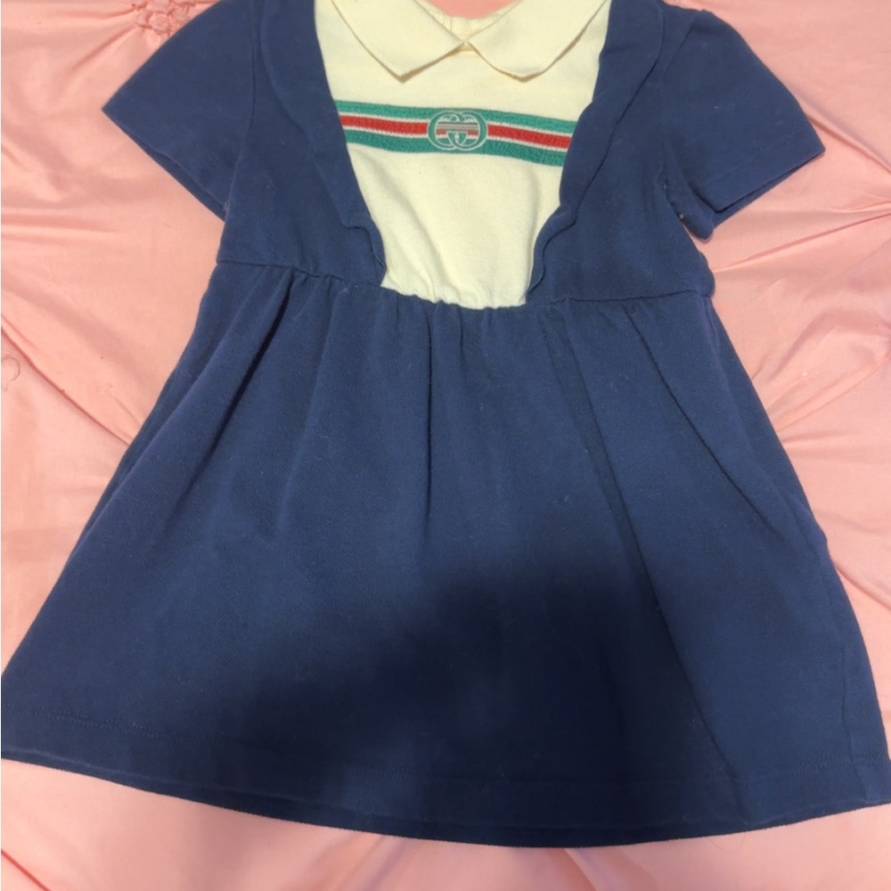 Blue Gucci Dress kids 12/18 months